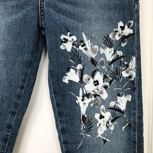 Zara Skinny Jeans with Floral Design